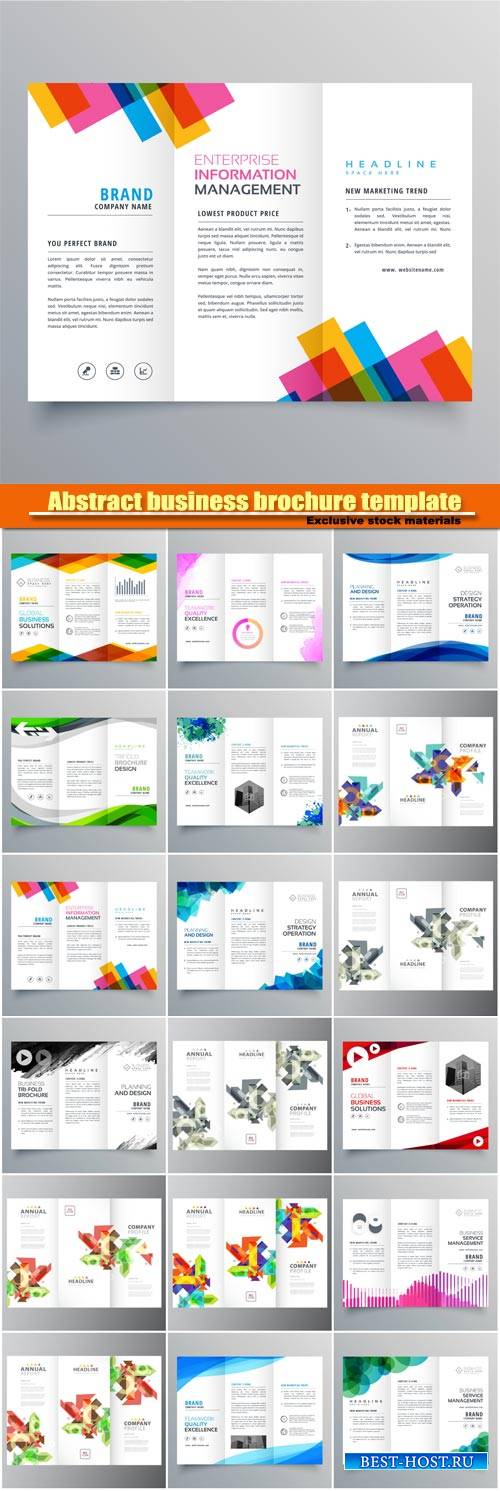 Abstract business brochure template in creative style