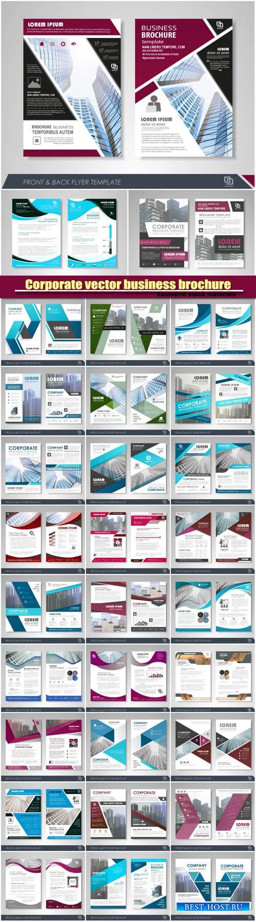 Corporate vector business brochure, flyer design layout