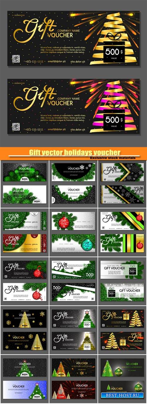 Gift vector holidays voucher