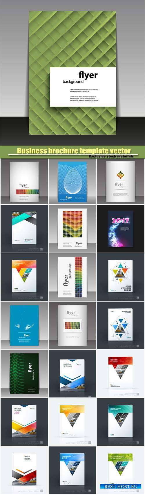 Business brochure template vector design, abstract creative design