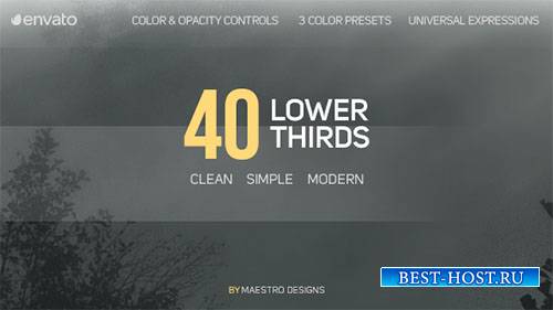40 Нижней Трети - Project for After Effects (Videohive)