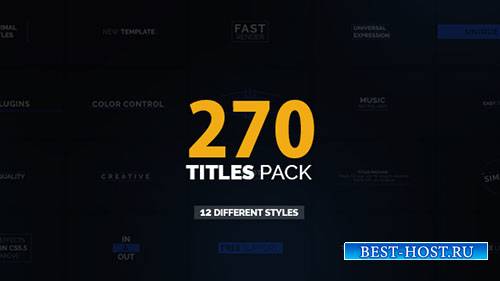 270 Наименований Пакет - Project for After Effects (Videohive)