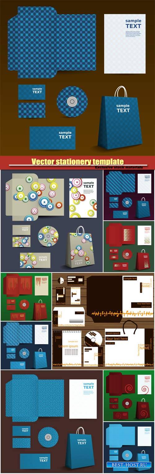 Vector stationery template, business template