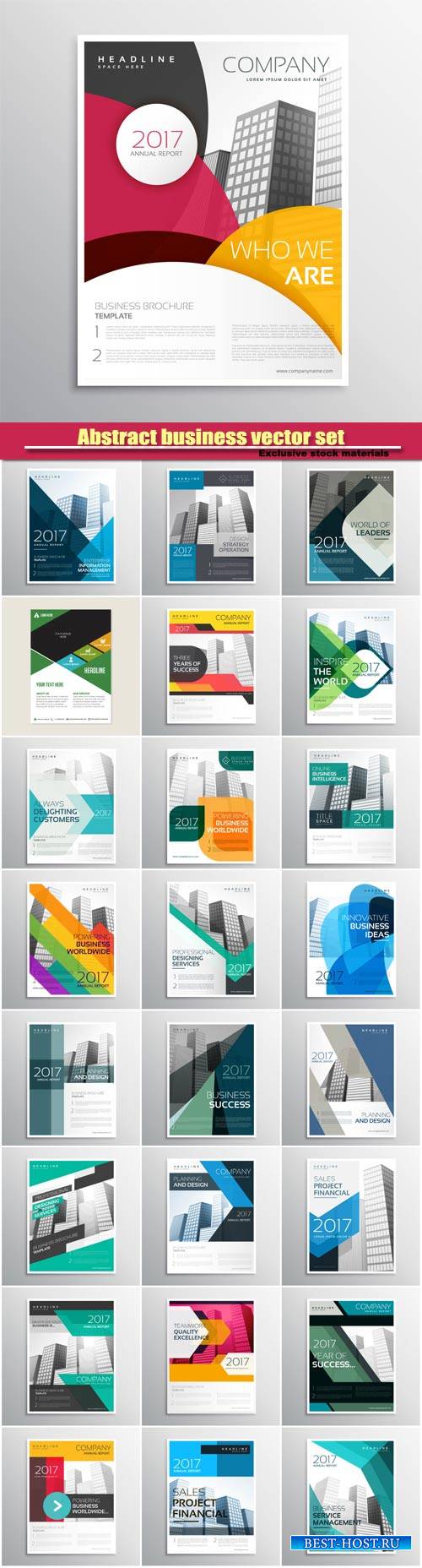 Corporate vector brand business brochure template