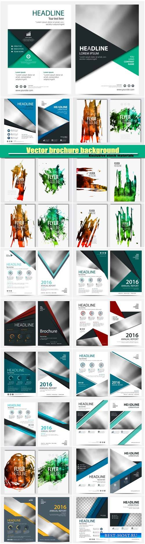 Vector brochure background, flyer abstract layout template