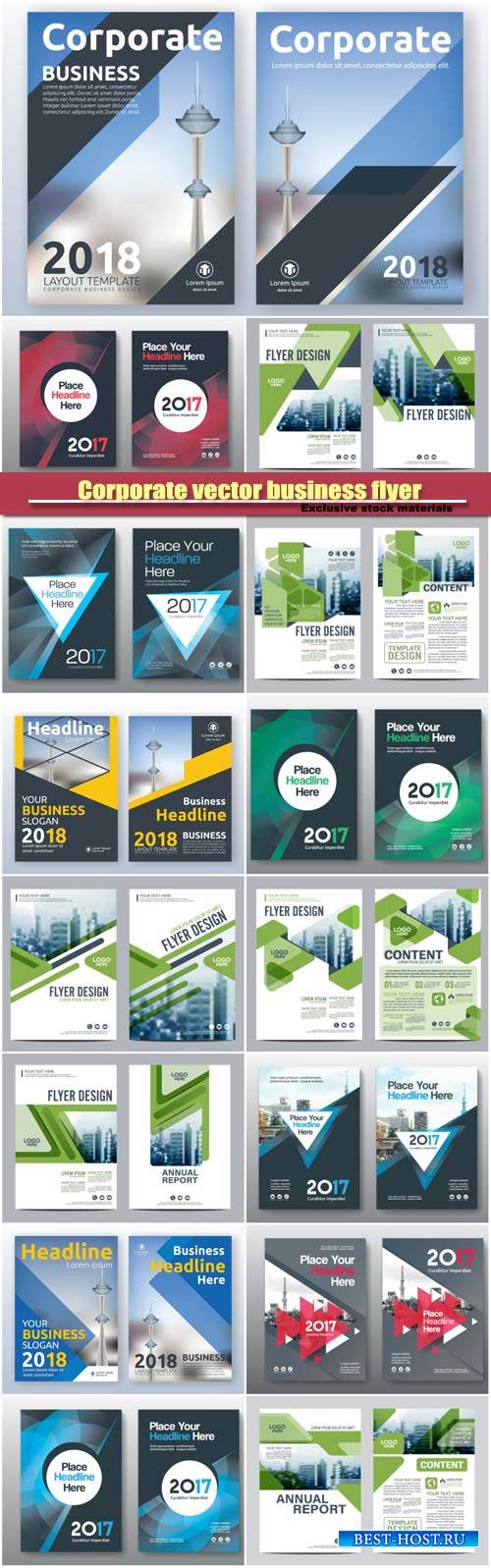 Corporate vector business flyer layout templates design, brochure, book cover