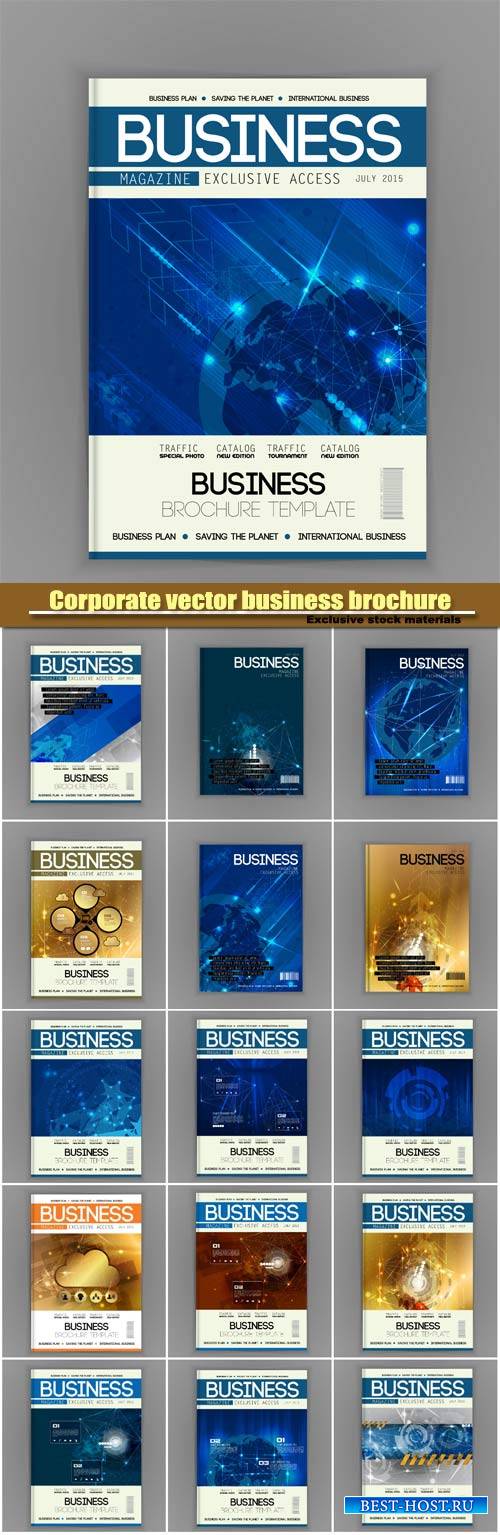 Business brochure vector templates design