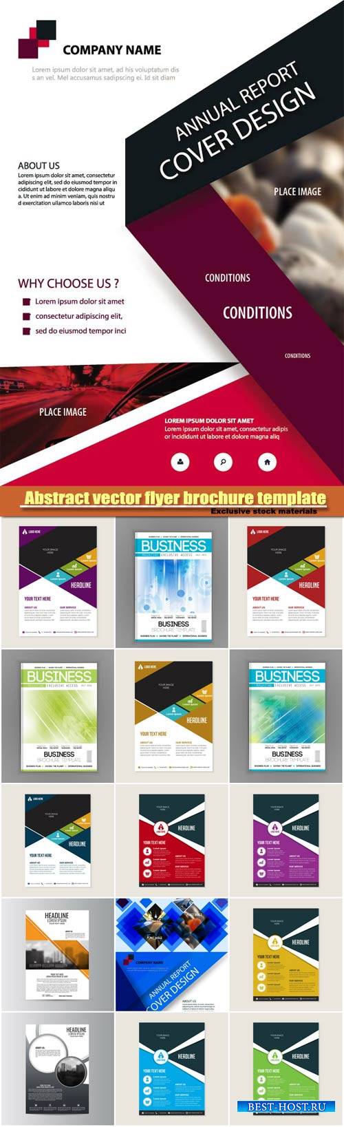 Abstract vector flyer brochure template design background