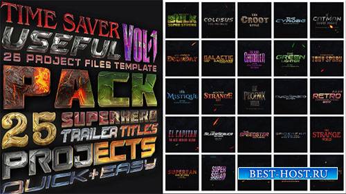 25 Наименований Супергероя Трейлер Пакет - Project for After Effects (Video ...