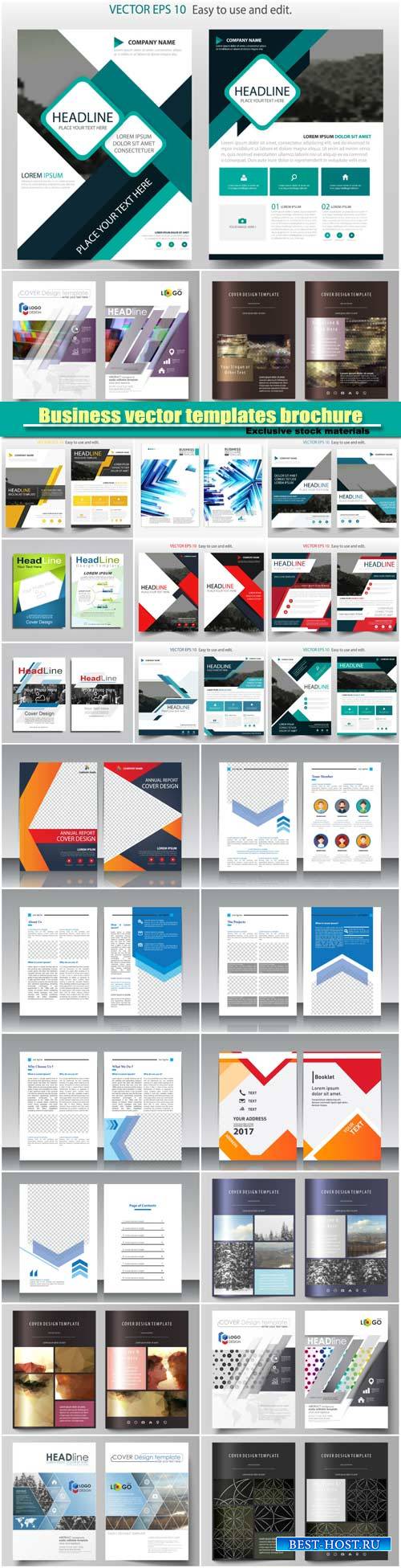 Business vector templates brochure, magazine, flyer, booklet or annual report