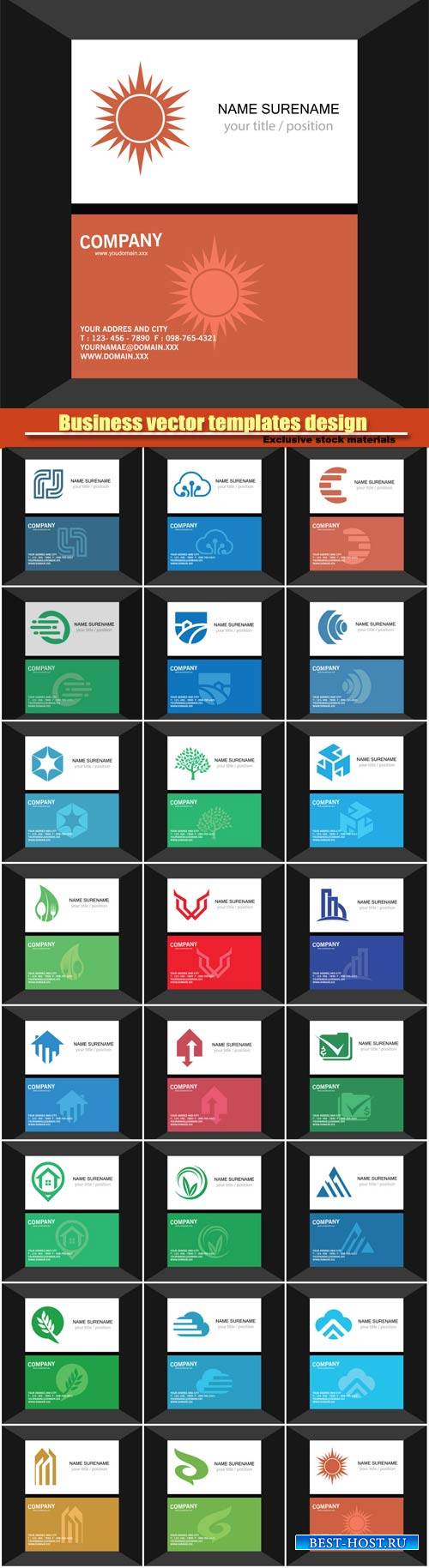 Business vector card set of logos templates