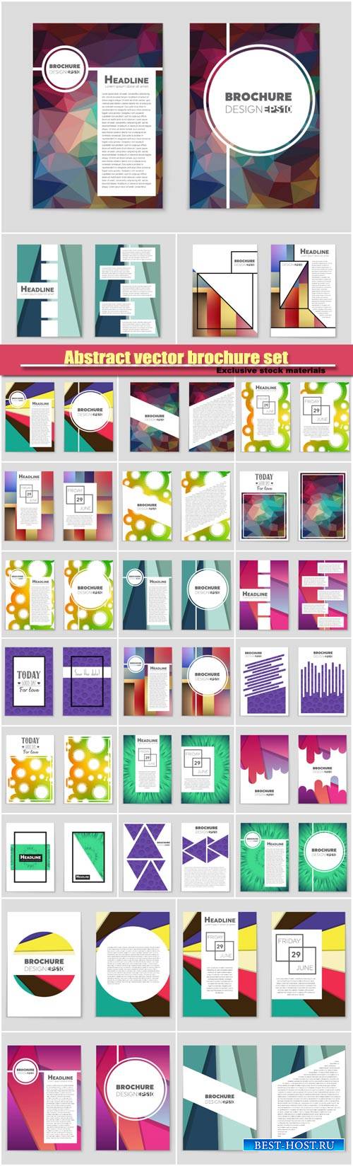 Abstract vector brochure background set