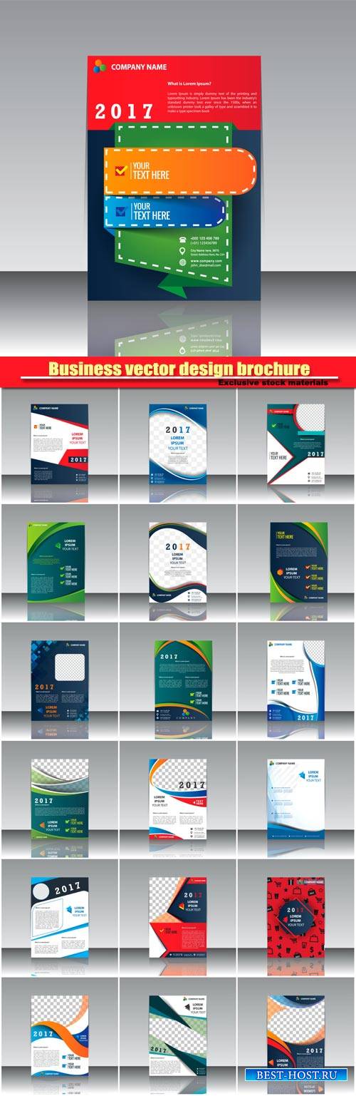 Business vector design brochure, creative flyer template #16