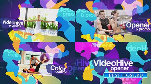 Цветные Кляксы Открывалка - Project for After Effects (Videohive)