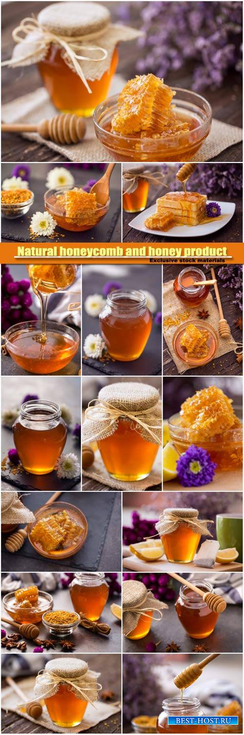Natural honeycomb and honey product of bee