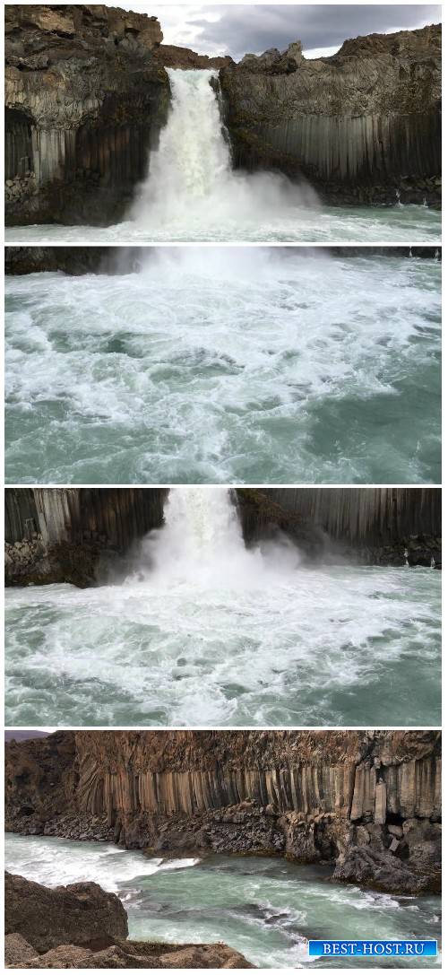 Video footage Beautiful blustery waterfall HD