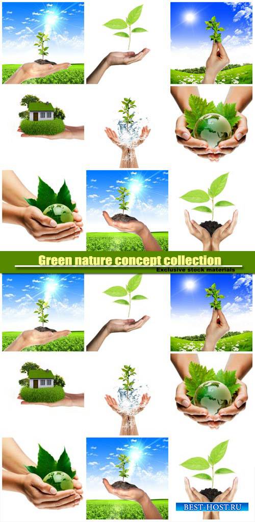 Green nature concept collection