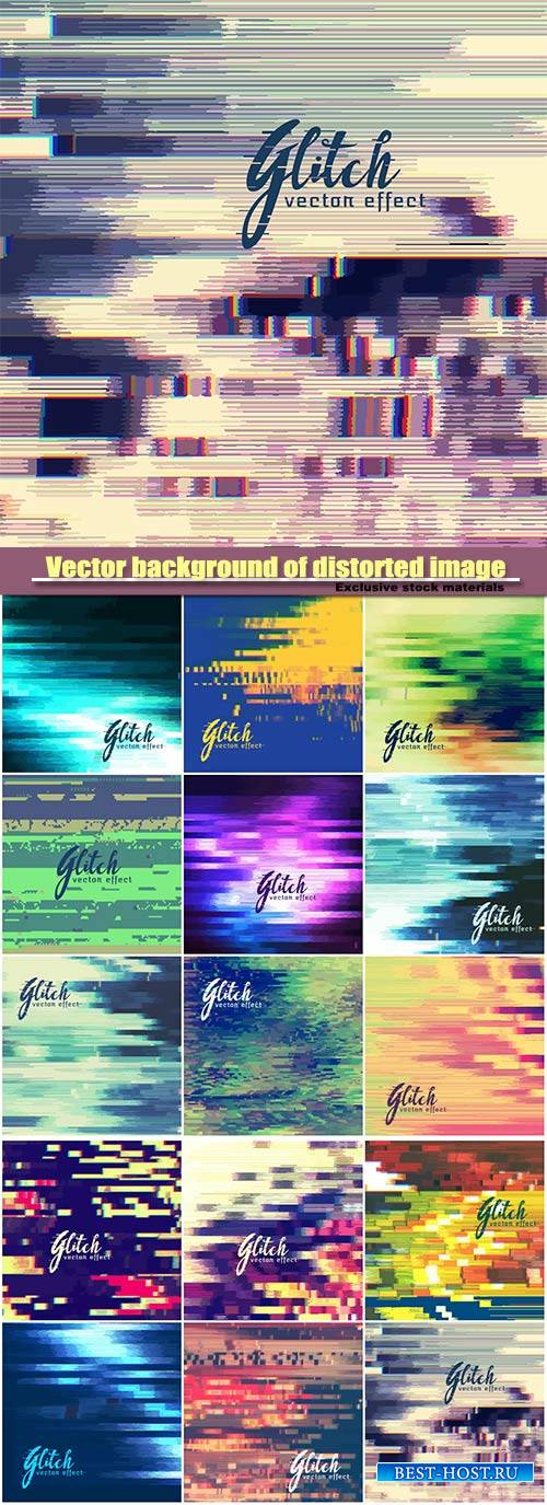 Vector background of distorted image
