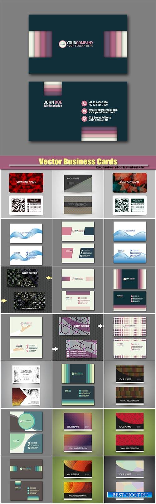 Stylish vector business cards