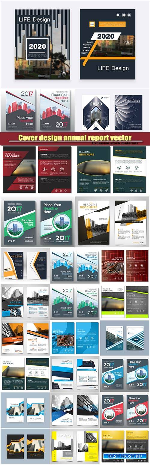Cover design annual report vector template brochures