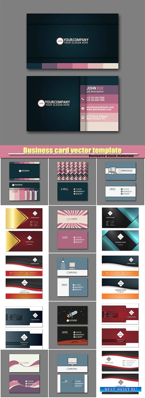 Business card vector template