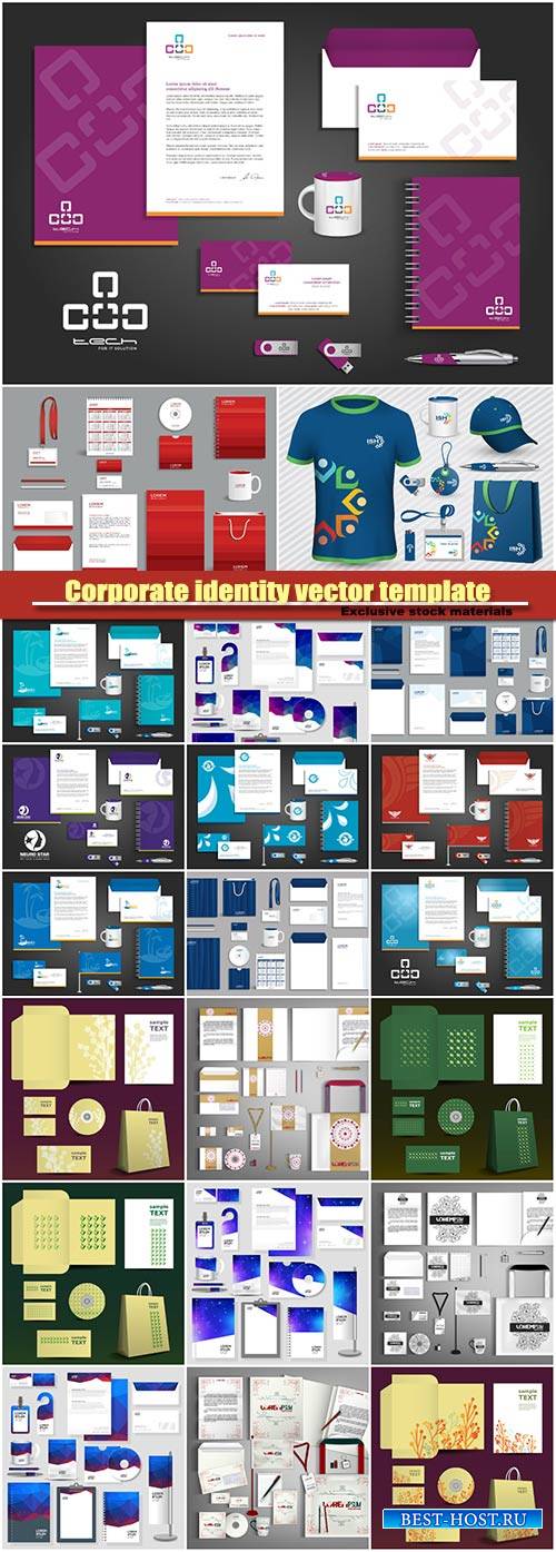 Corporate identity vector template design