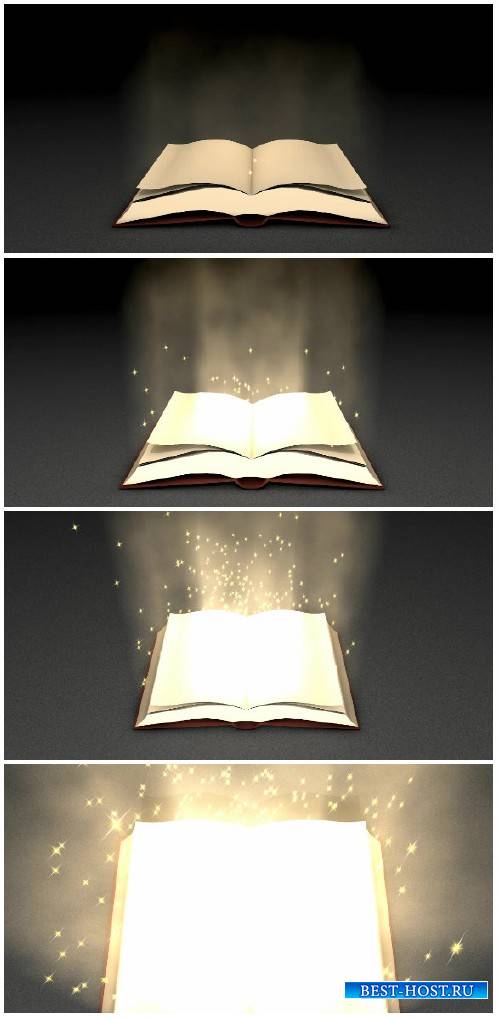 Video footage Magical book zoom in animation