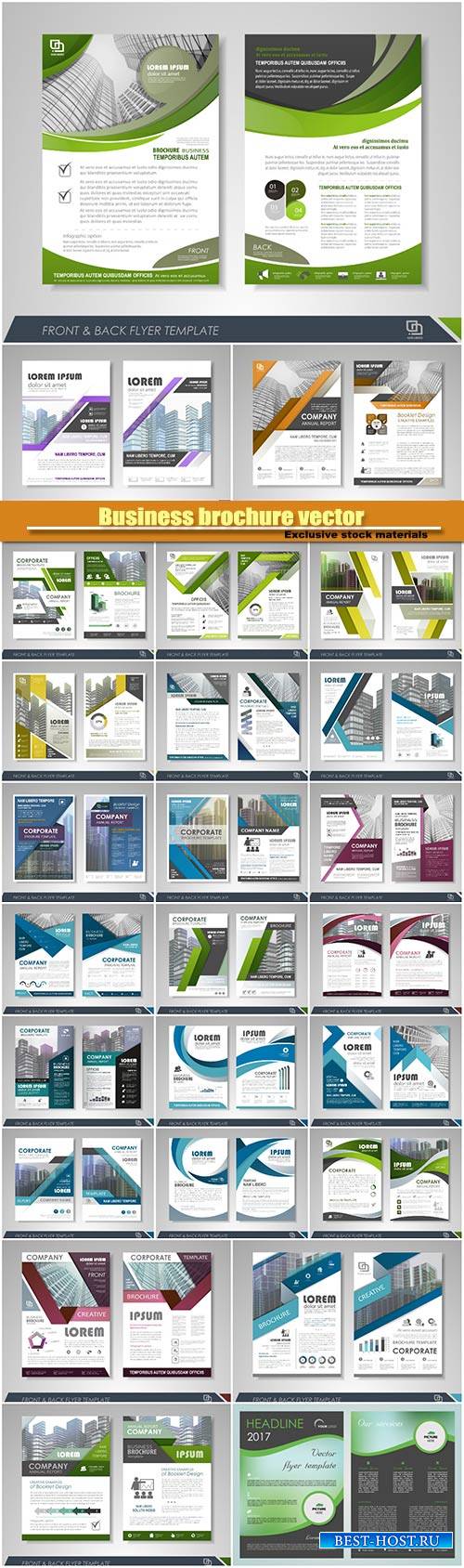 Business brochure vector, flyers templates #11