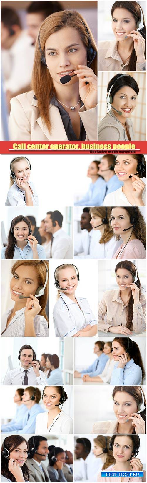 Call center operator, business people