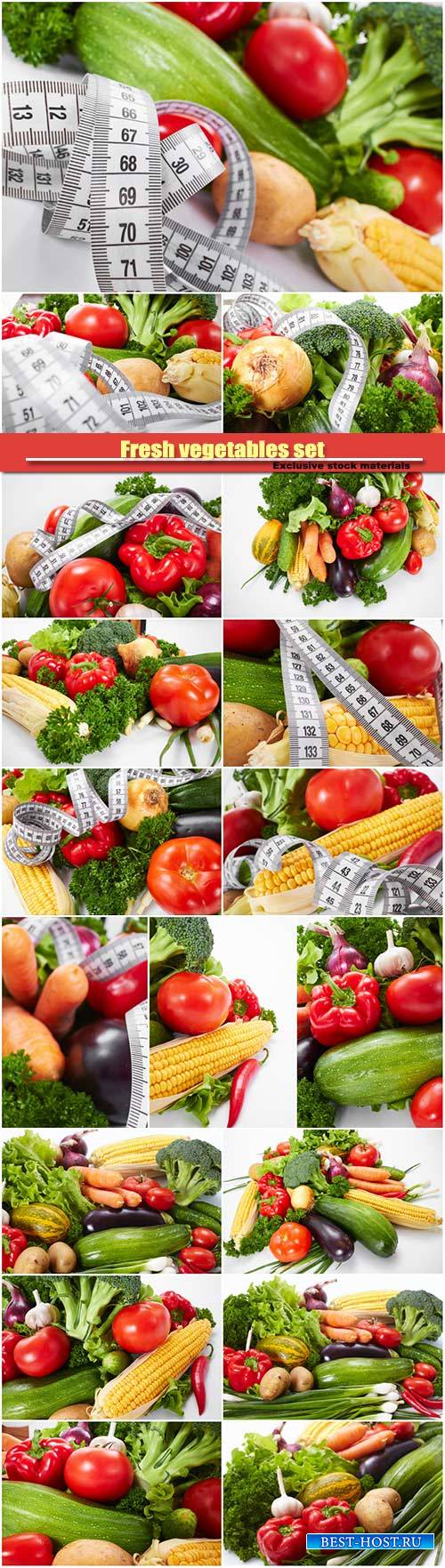 Fresh vegetables set