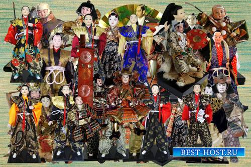 Подборка старинных и современных японских кукол