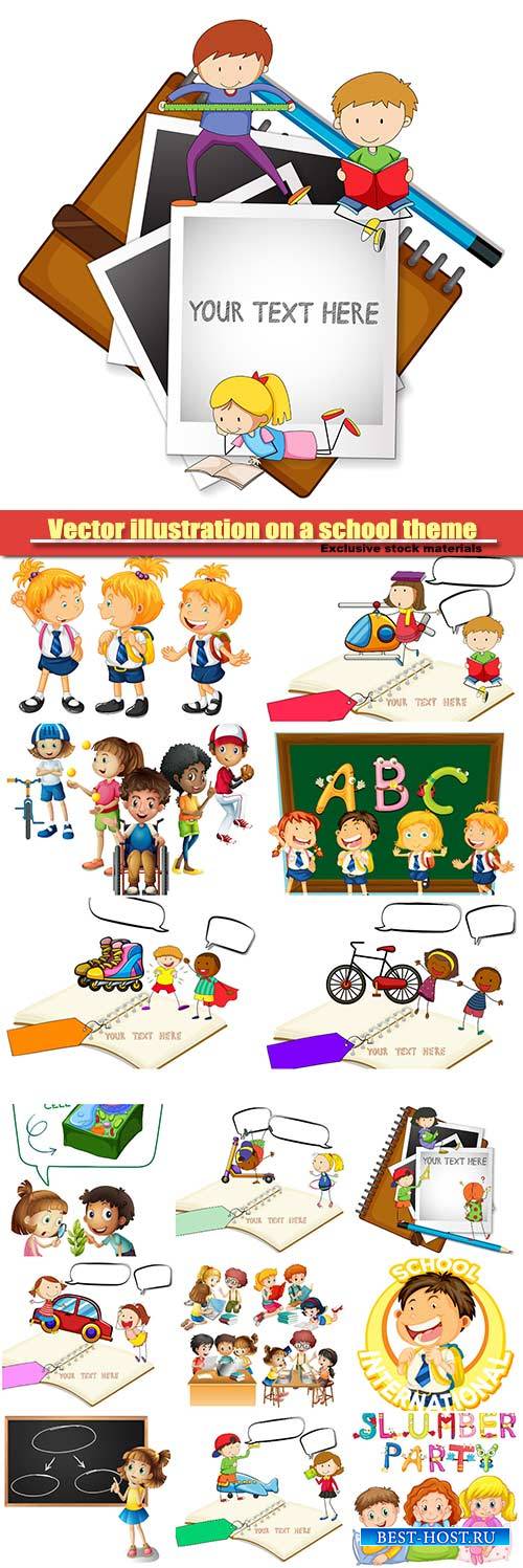 Vector illustration on a school theme