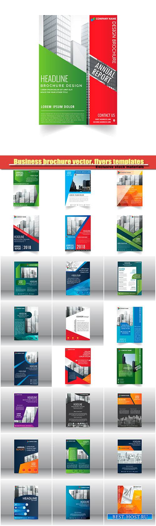 Business brochure vector, flyers templates #14