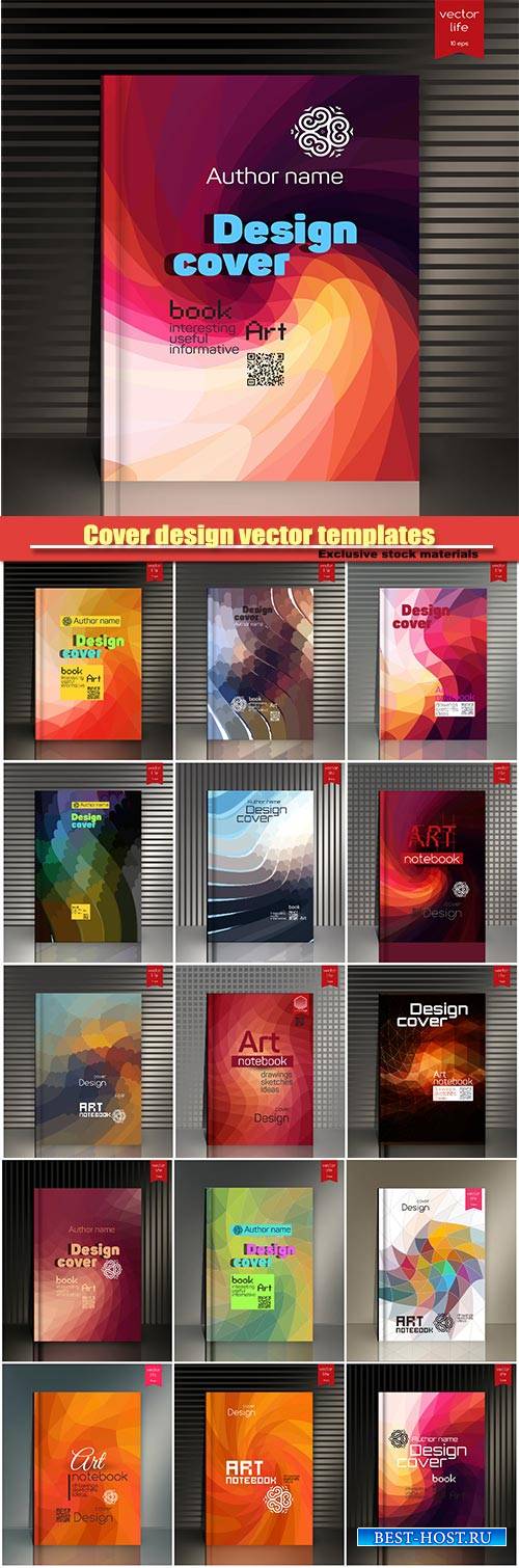 Cover design vector templates, Cover for book, annual report