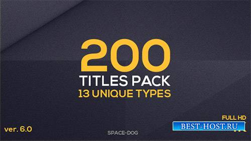 200 пакет титулов (13 видов) - Project for After Effects (Videohive)