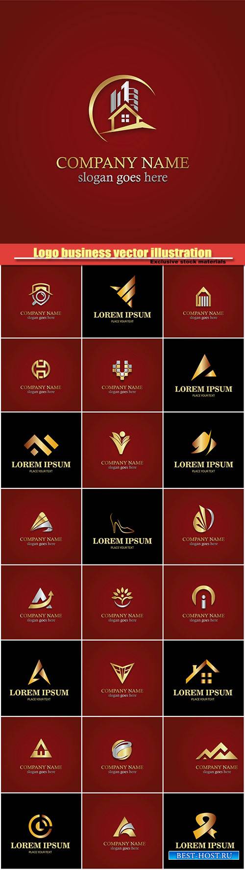 Gold logo business vector illustration #9