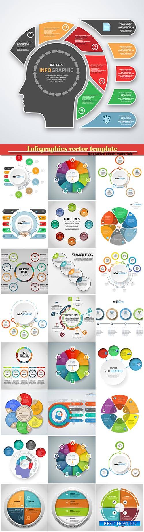 Infographics vector template for business presentations or information banner #2