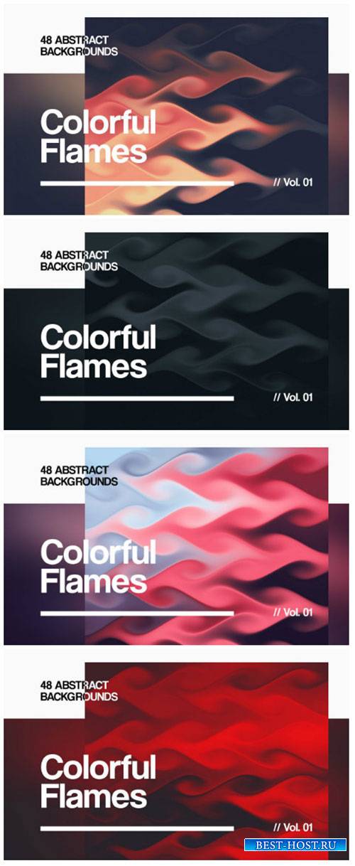 Colorful Flames | Abstract Backgrounds | Vol. 01