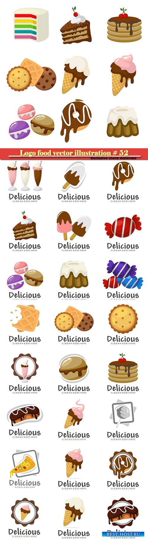 Logo food vector illustration template # 52