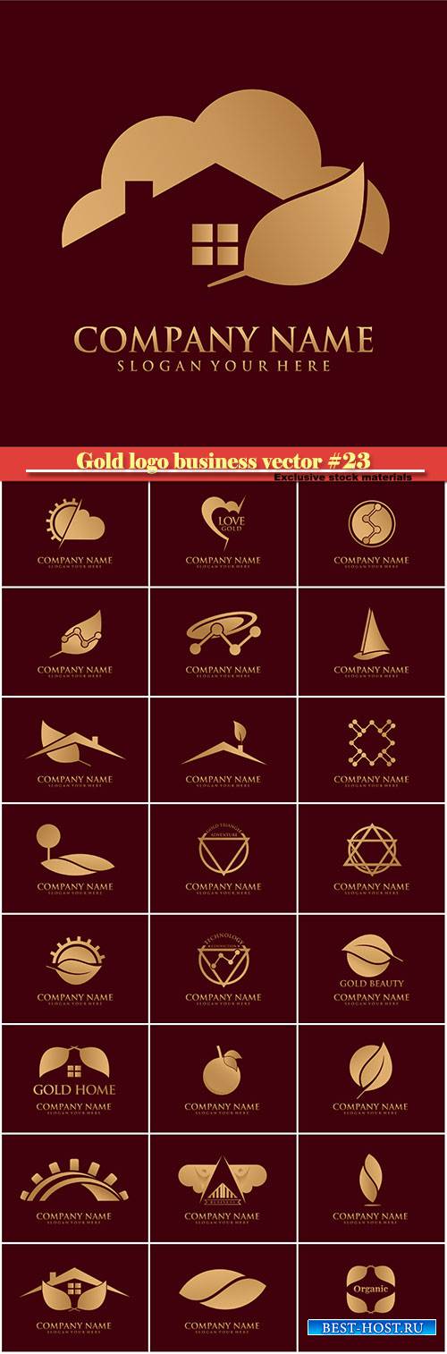Gold logo business vector illustration #23