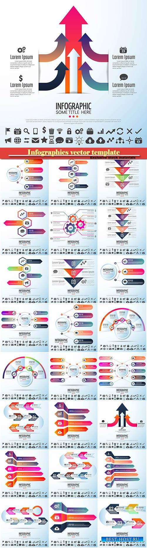 Infographics vector template for business presentations or information banner # 4