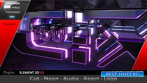 Вырезать Neon Audio React Logo - Project for After Effects (Videohive)