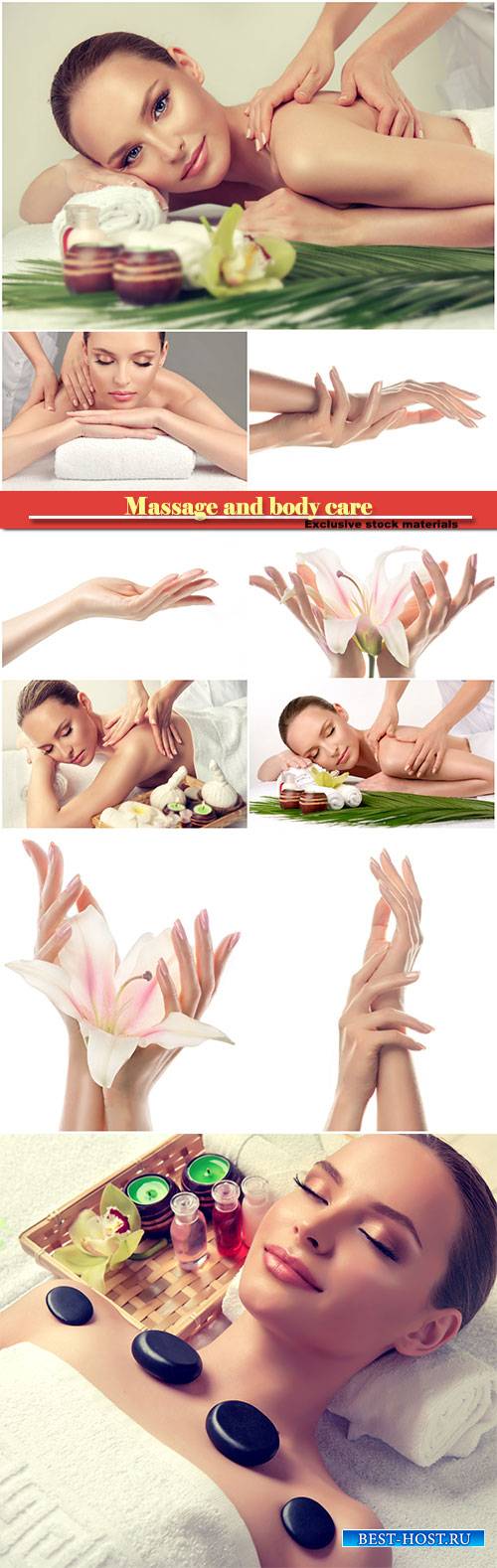 Massage and body  care, spa body massage treatment