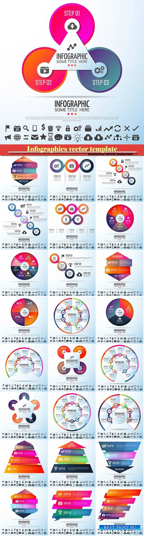 Infographics vector template for business presentations or information banner # 5