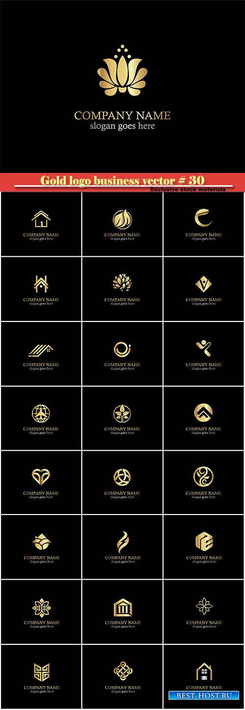 Gold logo business vector illustration # 30