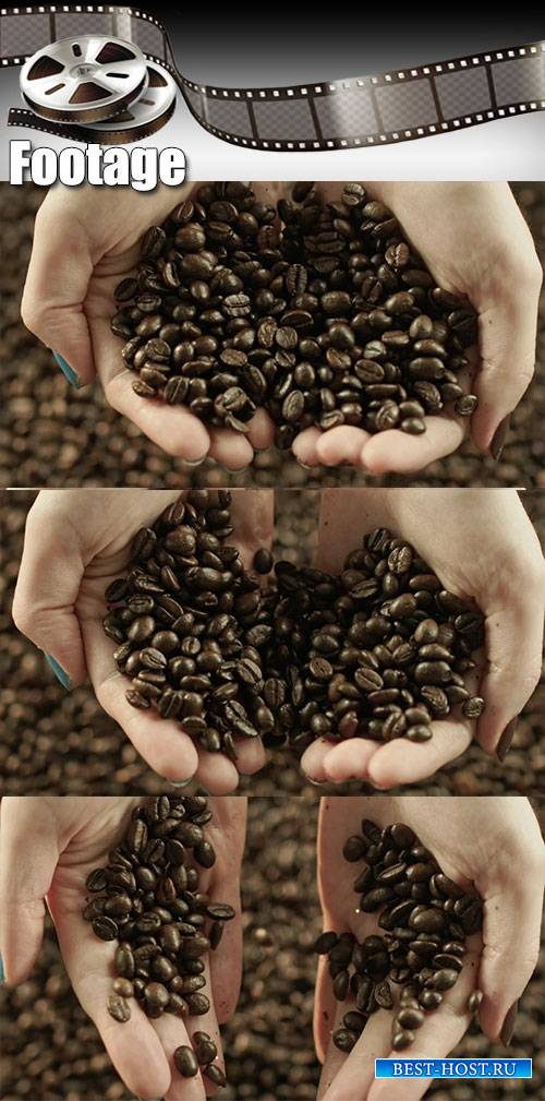 Video footage Aromatic coffee beans