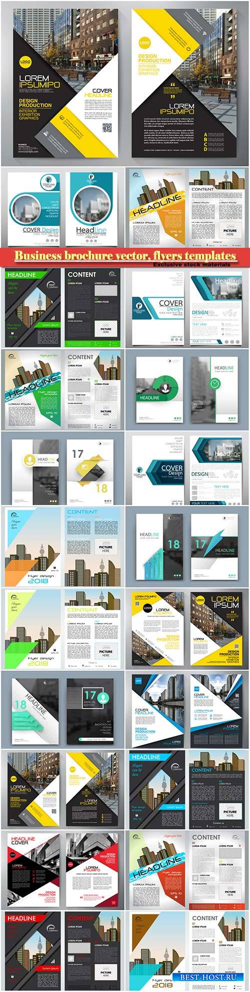 Business brochure vector, flyers templates # 33