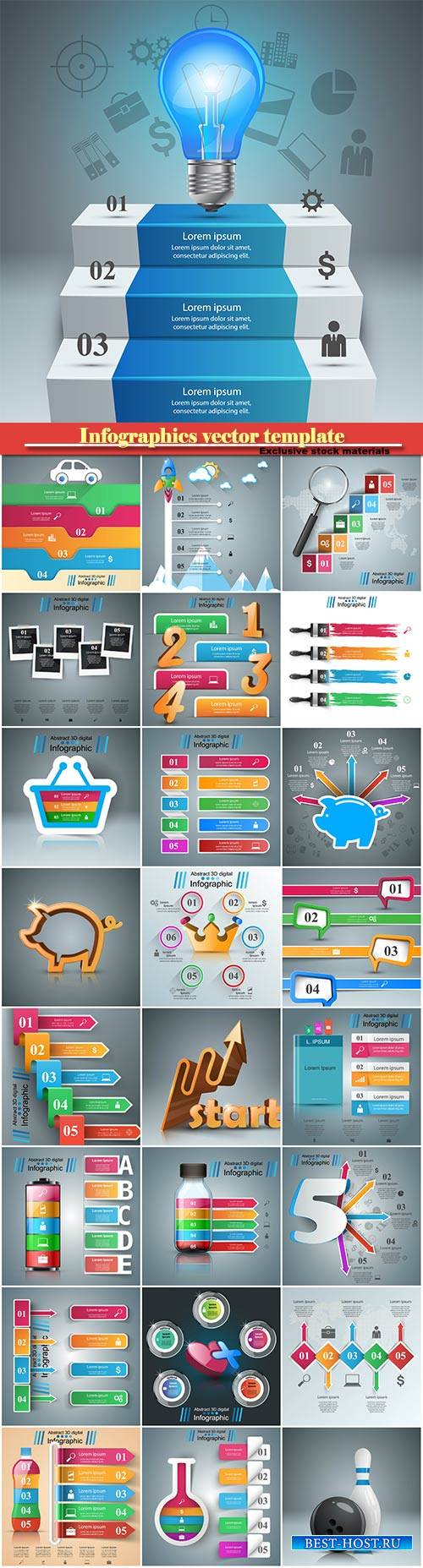 Infographics vector template for business presentations or information banner # 14