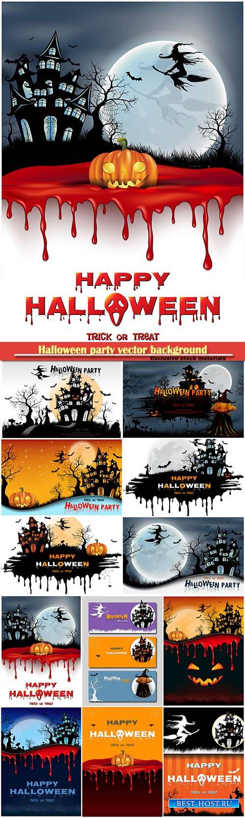 Halloween party vector background