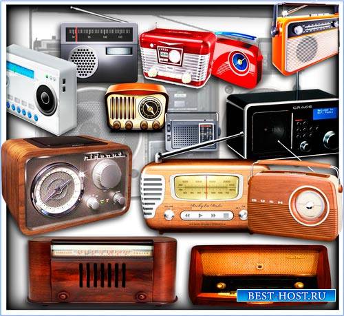 Png для фотошоп - Старинные радио приемники